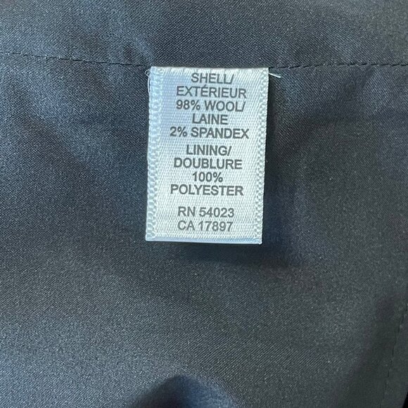 Banana Republic Stretch Mini Skirt. Size 2. Wool Mini Black Gray Striped. - Picture 7 of 7